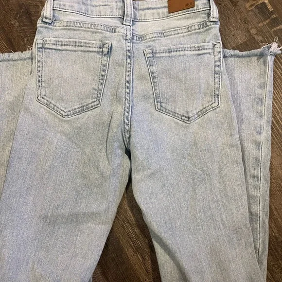 BKE Light Blue Ripped Flare Jeans - Picture 3 of 4